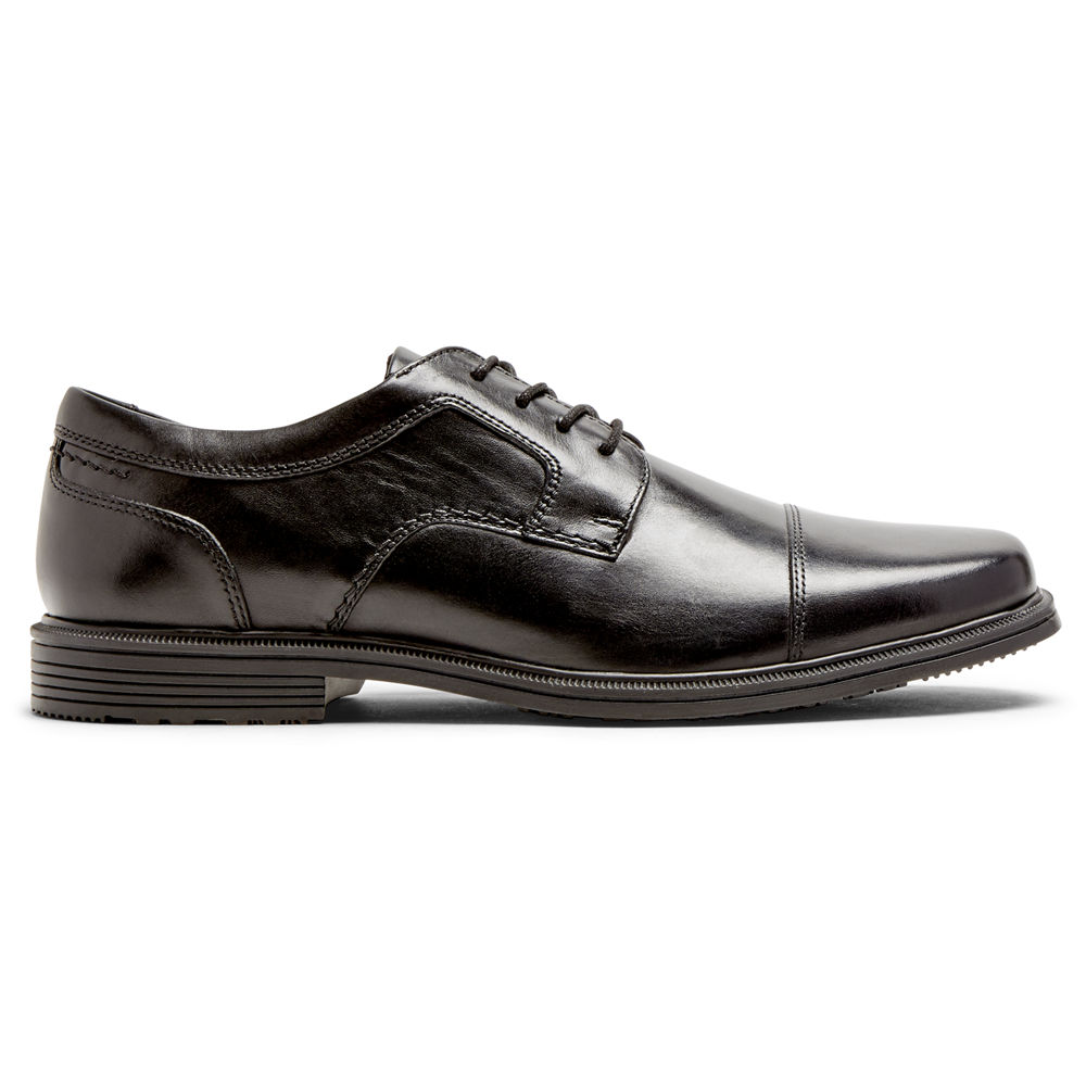 Rockport Mens Robinsyn Waterproof Cap Toe - Oxfords Black - UQH106528